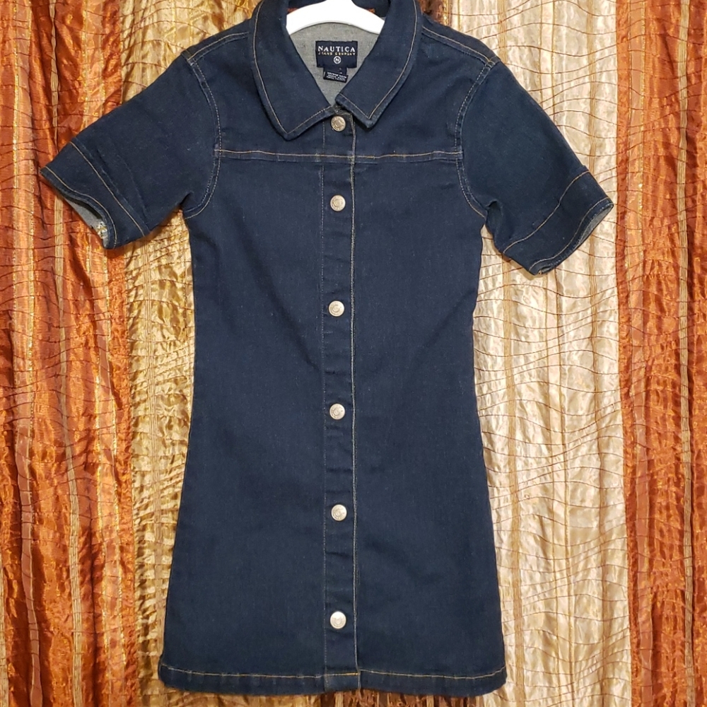Girls Stretchy Denim Dress